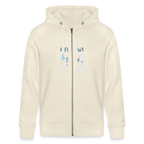 Follow the Snow – Cozy Winter Watercolor - Stanley/Stella Cultivator Organic Zip Hoodie