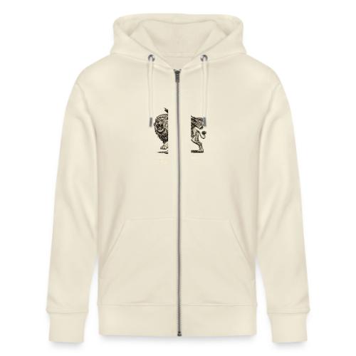 Funny Raccoon King Riding Lion Vintage Meme Art - Stanley/Stella Cultivator Organic Zip Hoodie