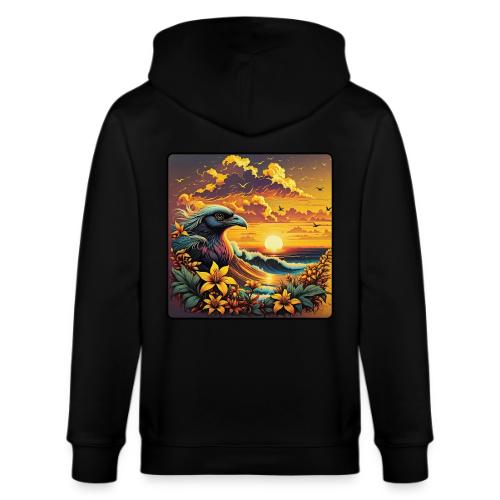 Sunset Wave Bird - Stanley/Stella Cultivator Organic Zip Hoodie