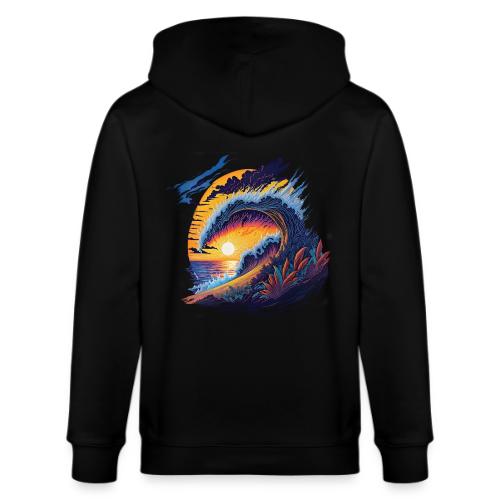 Rainbow Fire Wave - Stanley/Stella Cultivator Organic Zip Hoodie
