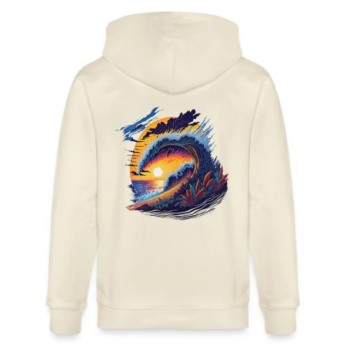 Rainbow Fire Wave - Stanley/Stella Cultivator Organic Zip Hoodie