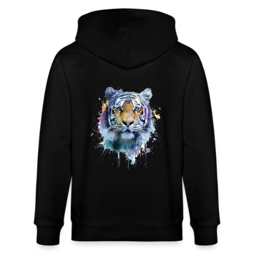 Splash-Art Tiger Face - Stanley/Stella Cultivator Organic Zip Hoodie