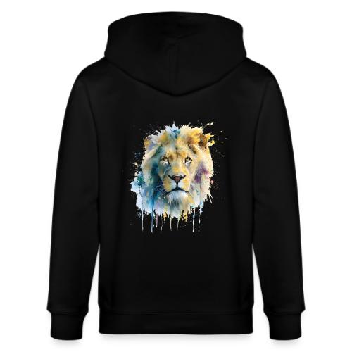 Splash-Art Lion Face - Stanley/Stella Cultivator Organic Zip Hoodie