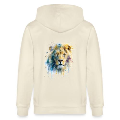 Splash-Art Lion Face - Stanley/Stella Cultivator Organic Zip Hoodie