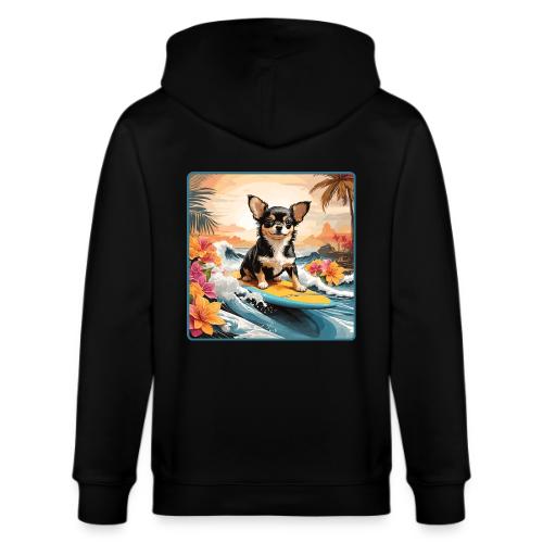 Surfing Chihuahua - Stanley/Stella Cultivator Organic Zip Hoodie