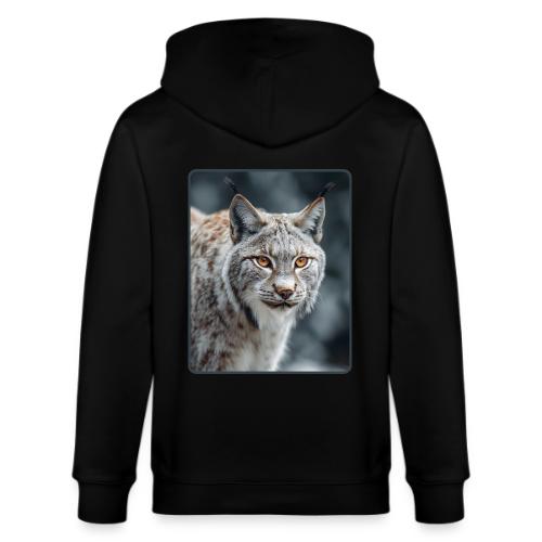 Lynx Portrait Piercing Eyes Design - Stanley/Stella Cultivator Organic Zip Hoodie