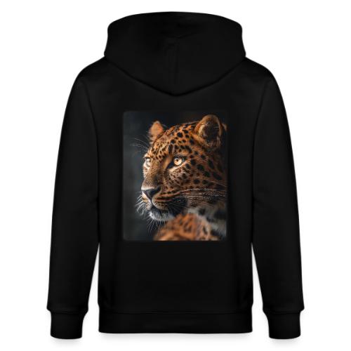 Amur Leopard Face Wildlife Design - Stanley/Stella Cultivator Organic Zip Hoodie