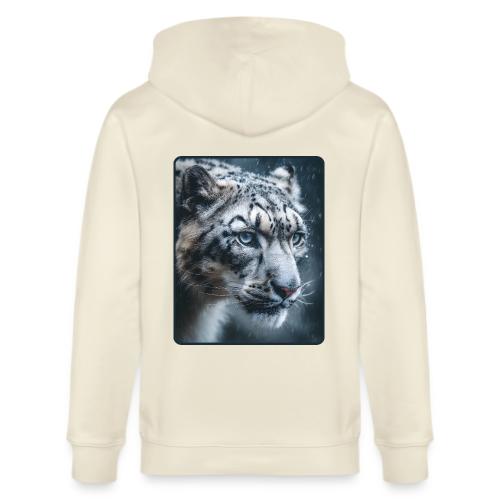 Snow Leopard Blue Eyes Design - Stanley/Stella Cultivator Organic Zip Hoodie