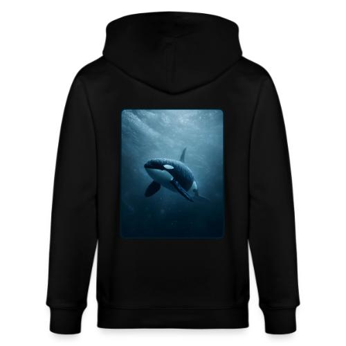 Orca Ocean Wildlife Design - Stanley/Stella Cultivator Organic Zip Hoodie