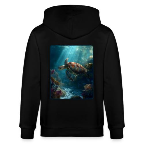 Sea Turtle Coral Reef Design - Stanley/Stella Cultivator Organic Zip Hoodie