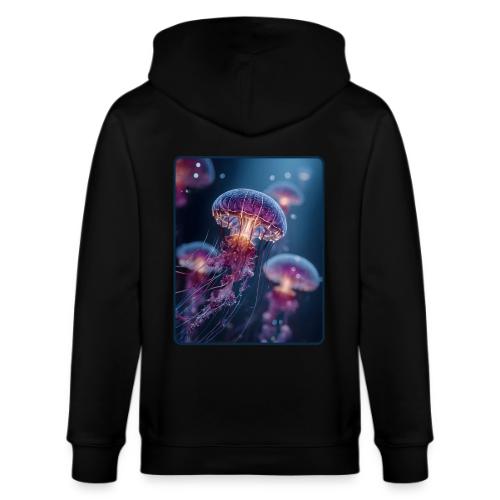 Glowing Jellyfish Deep Sea Design - Stanley/Stella Cultivator Organic Zip Hoodie