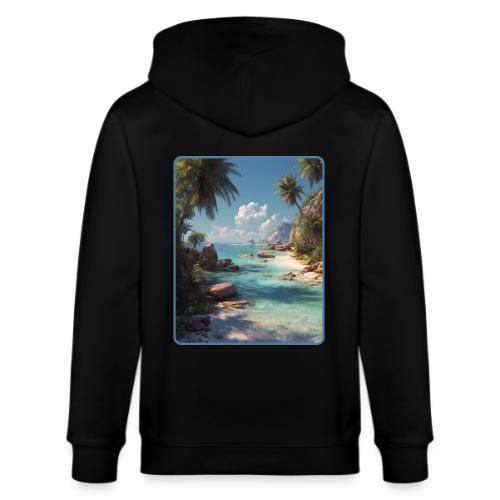 Tropical Island Paradise Ocean Design - Stanley/Stella Cultivator Organic Zip Hoodie