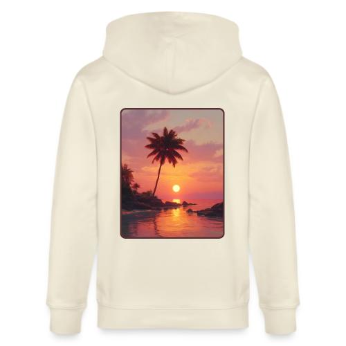 Tropical Beach Sunset Palm Design - Stanley/Stella Cultivator Organic Zip Hoodie