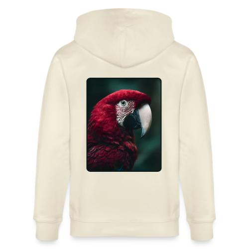 Red Green Macaw Bird Portrait Design - Stanley/Stella Cultivator Organic Zip Hoodie