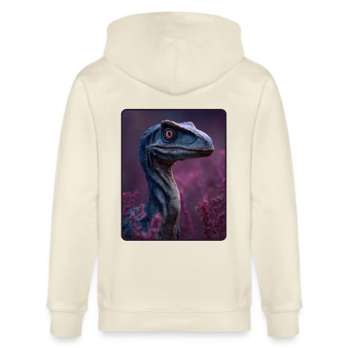 Blue Velociraptor Portrait Design - Stanley/Stella Cultivator Organic Zip Hoodie