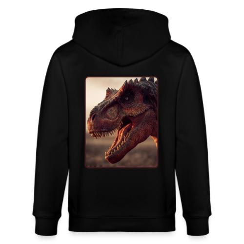 T Rex Roaring Close-Up Design - Stanley/Stella Cultivator Organic Zip Hoodie