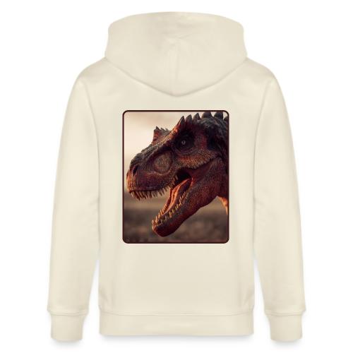 T Rex Roaring Close-Up Design - Stanley/Stella Cultivator Organic Zip Hoodie