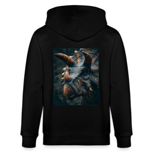 Triceratops Detailed Portrait Design - Stanley/Stella Cultivator Organic Zip Hoodie