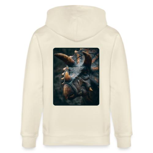 Triceratops Detailed Portrait Design - Stanley/Stella Cultivator Organic Zip Hoodie