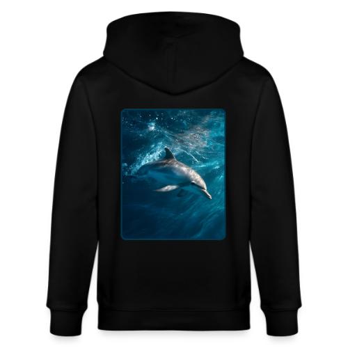 Dolphin Sunlit Ocean Serenity Design - Stanley/Stella Cultivator Organic Zip Hoodie
