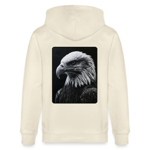 Black White Bald Eagle Design - Stanley/Stella Cultivator Organic Zip Hoodie