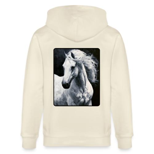 White Horse Oil Painting Design - Stanley/Stella Cultivator Organic Zip Hoodie