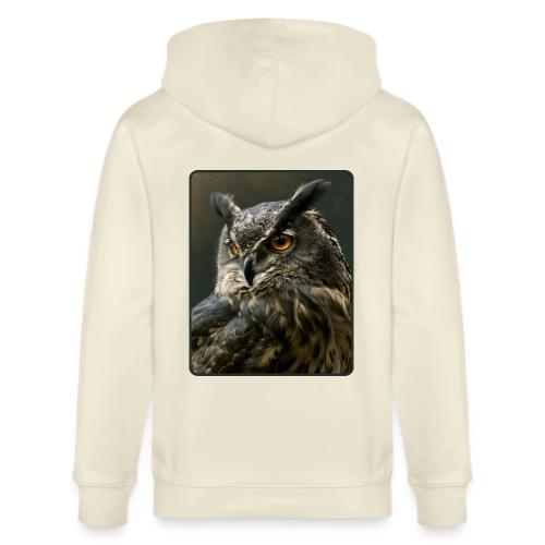 Eurasian Eagle Owl Portrait Design - Stanley/Stella Cultivator Organic Zip Hoodie
