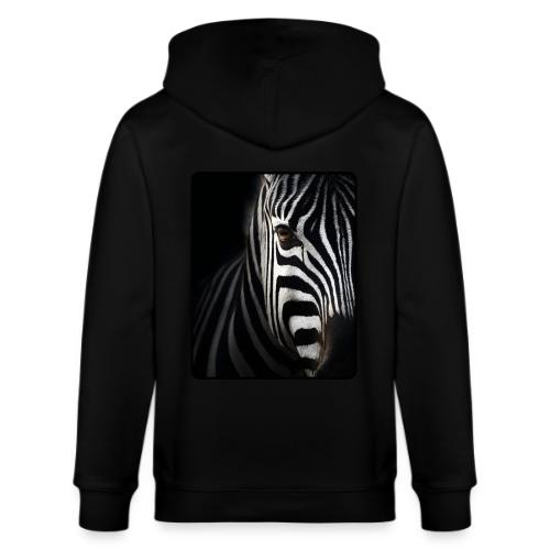 Zebra High Contrast Portrait Design - Stanley/Stella Cultivator Organic Zip Hoodie