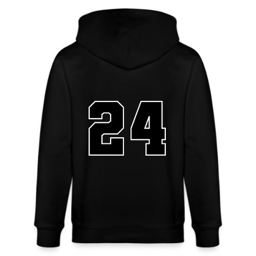 Varsity Number 24 College Font - Stanley/Stella Cultivator Organic Zip Hoodie