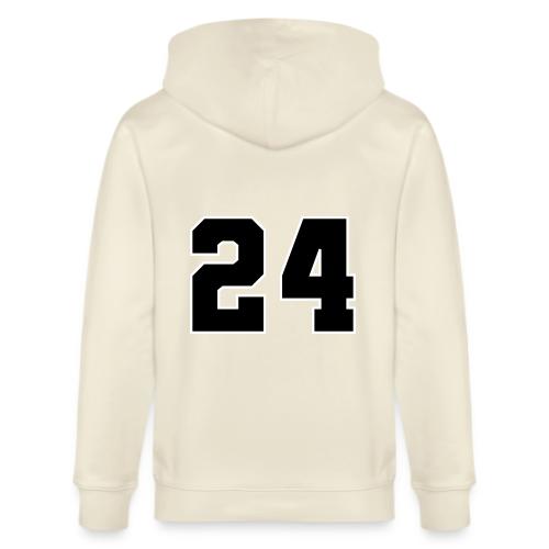 Varsity Number 24 College Font - Stanley/Stella Cultivator Organic Zip Hoodie