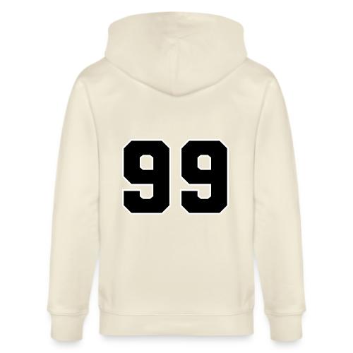 Varsity Number 99 Athletic Font - Stanley/Stella Cultivator Organic Zip Hoodie