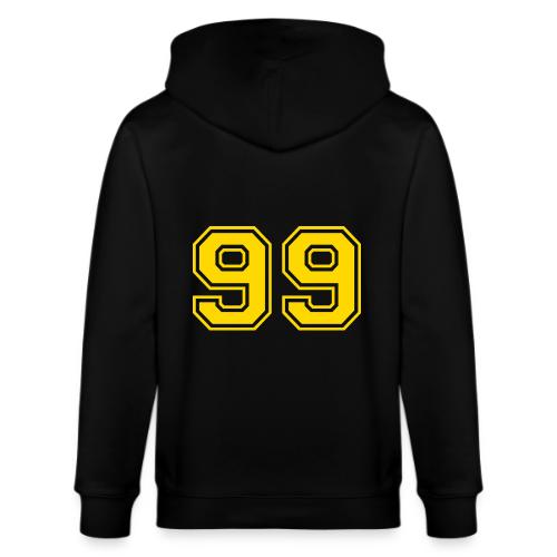 Number 99 in a classic athletic collegiate font - Stanley/Stella Cultivator Organic Zip Hoodie