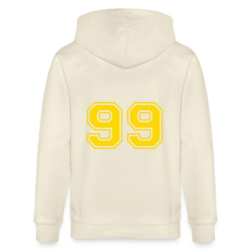 Number 99 in a classic athletic collegiate font - Stanley/Stella Cultivator Organic Zip Hoodie