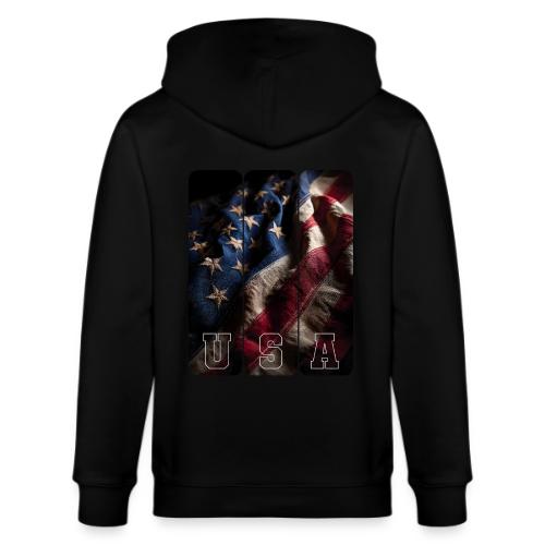 USA: Worn Stars and Stripes - Stanley/Stella Cultivator Organic Zip Hoodie