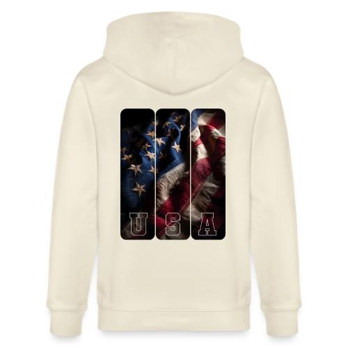 USA: Worn Stars and Stripes - Stanley/Stella Cultivator Organic Zip Hoodie