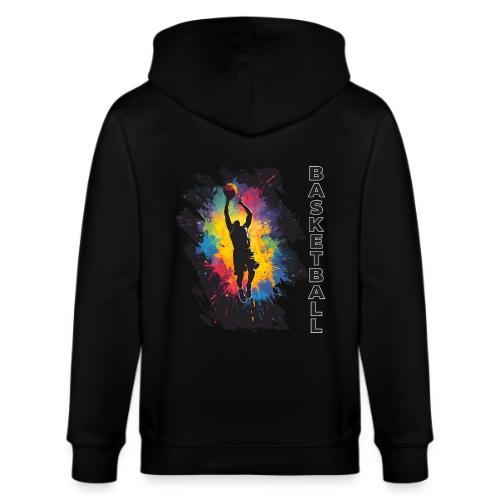 High Energy Basketball Paint Splatter Art - Stanley/Stella Cultivator Organic Zip Hoodie