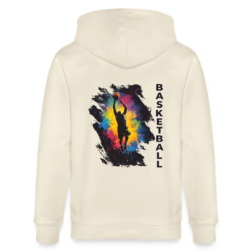 High Energy Basketball Paint Splatter Art - Stanley/Stella Cultivator Organic Zip Hoodie