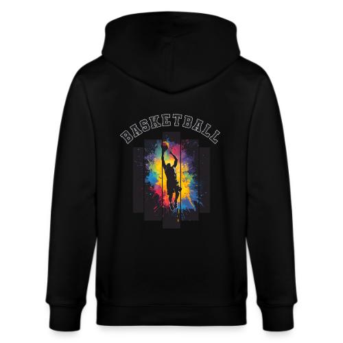 Basketball Slam Dunk Splash Design - Stanley/Stella Cultivator Organic Zip Hoodie