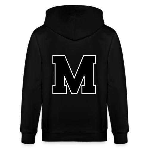 Varsity Letter M Collegiate Alphabet Art - Stanley/Stella Cultivator Organic Zip Hoodie