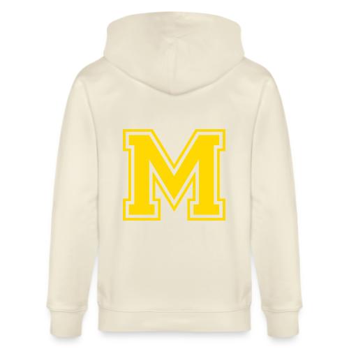 Letter M – Capital Athletic Alphabet Monogram - Stanley/Stella Cultivator Organic Zip Hoodie