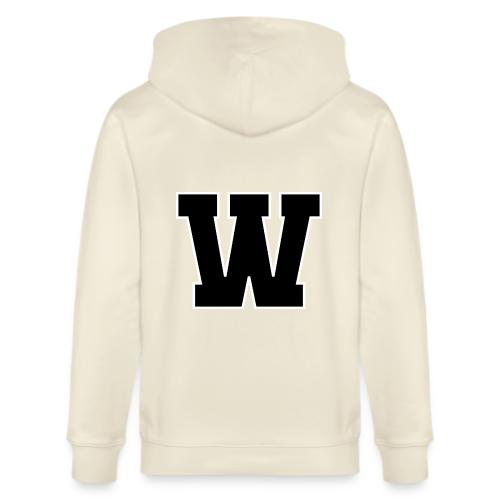 Varsity Letter W Collegiate Font Design - Stanley/Stella Cultivator Organic Zip Hoodie