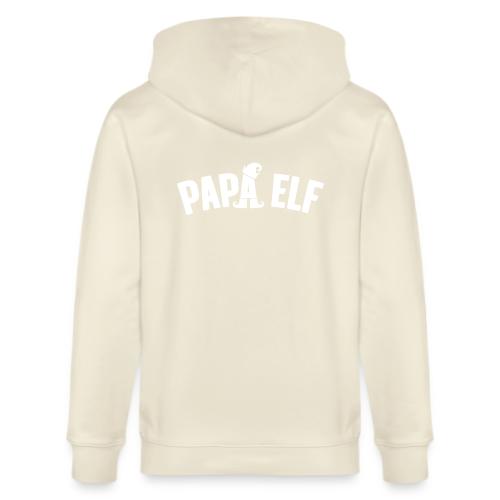 Papa Elf in White - Stanley/Stella Cultivator Organic Zip Hoodie
