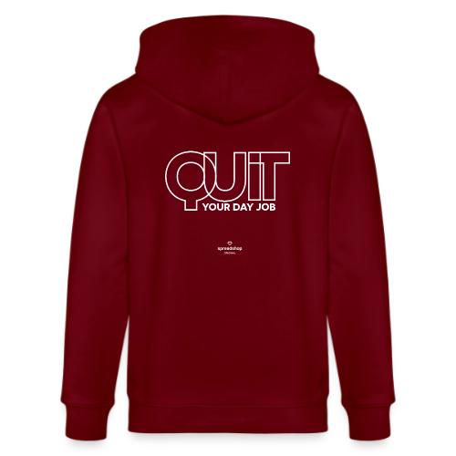 Quit in white - Stanley/Stella Cultivator Organic Zip Hoodie