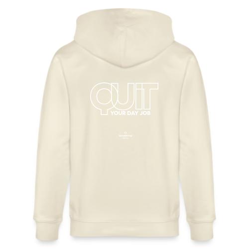 Quit in white - Stanley/Stella Cultivator Organic Zip Hoodie