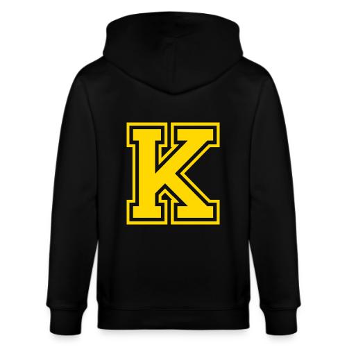 Letter k – Capital Athletic Alphabet Monogram - Stanley/Stella Cultivator Organic Zip Hoodie