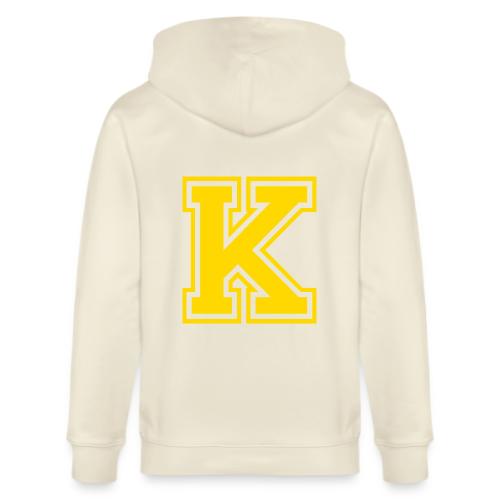 Letter k – Capital Athletic Alphabet Monogram - Stanley/Stella Cultivator Organic Zip Hoodie