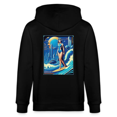 Art Deco City Surfer - Stanley/Stella Cultivator Organic Zip Hoodie