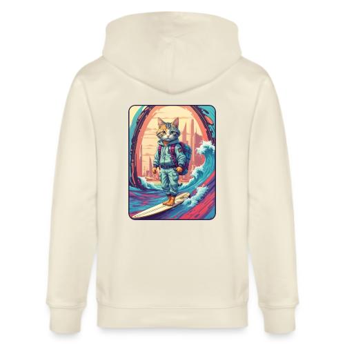 City Surf Messenger Cat - Stanley/Stella Cultivator Organic Zip Hoodie