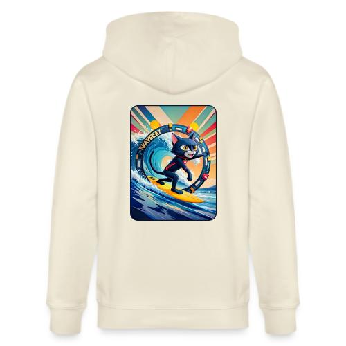Wavecat Surfing A Rainbow Sunrise - Stanley/Stella Cultivator Organic Zip Hoodie