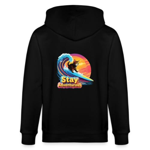 Surfing Kitten Adventure - Stanley/Stella Cultivator Organic Zip Hoodie